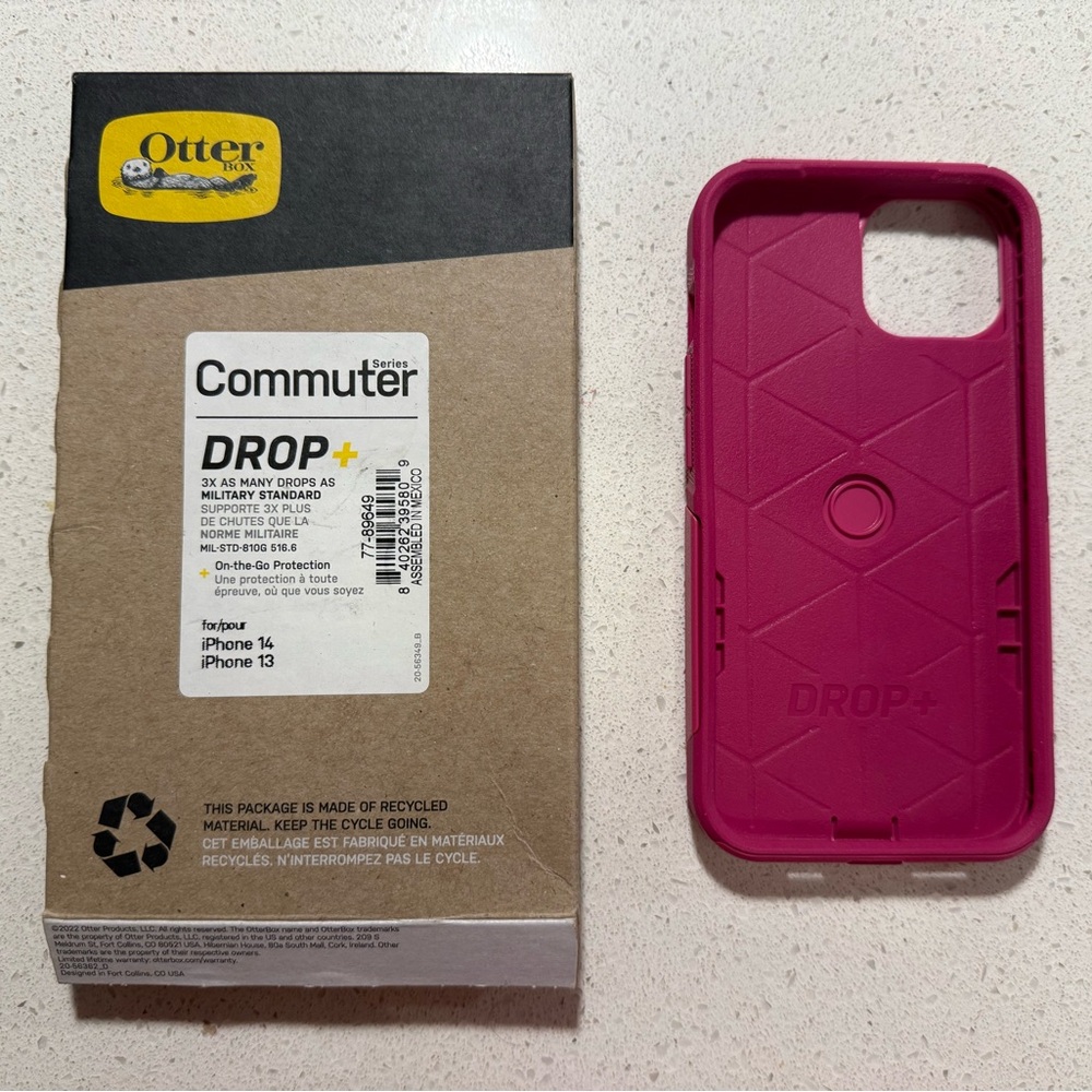 OtterBox Commuter Series Magenta Case for iPhone 14/13
